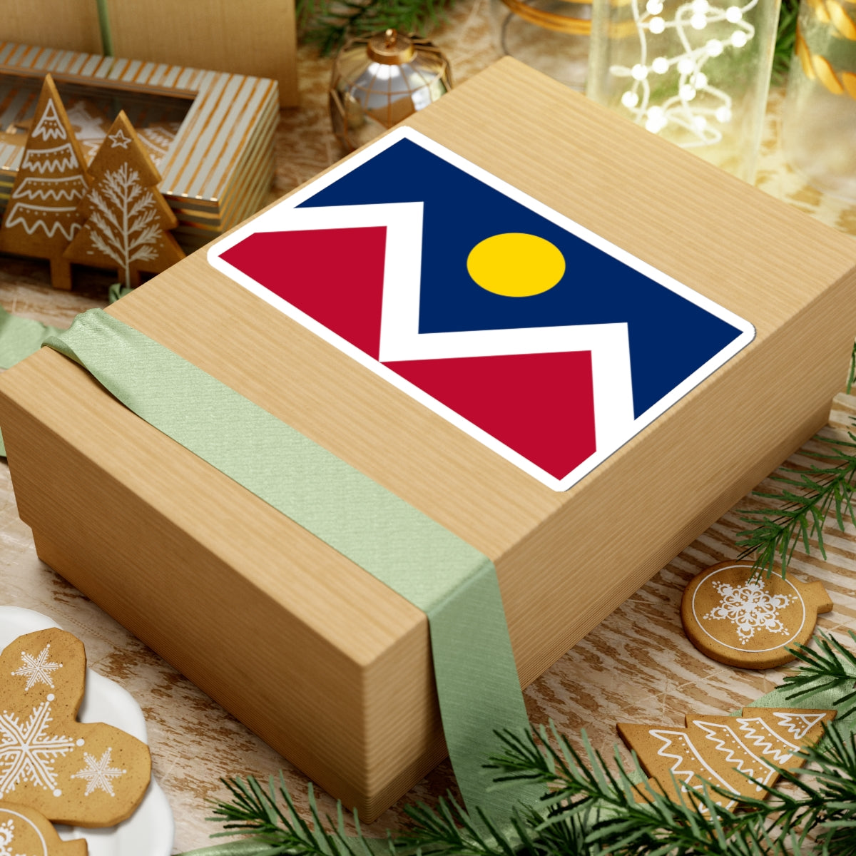 Denver Flag Sticker Kiss-Cut Stickers