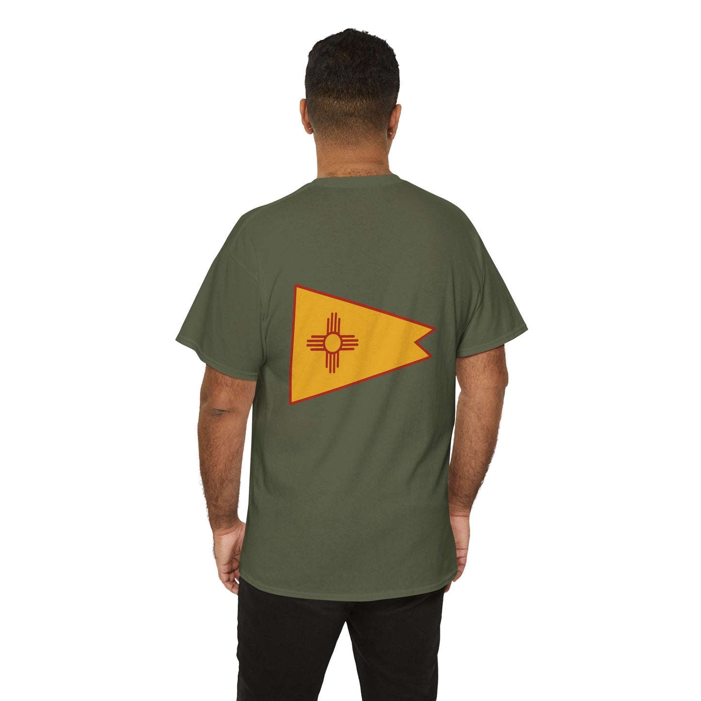 New Mexico Flag Inspired Unisex Heavy Cotton Tee, Casual T-Shirt, Gift for Travelers, Summer Outfit, Custom Graphic Tee