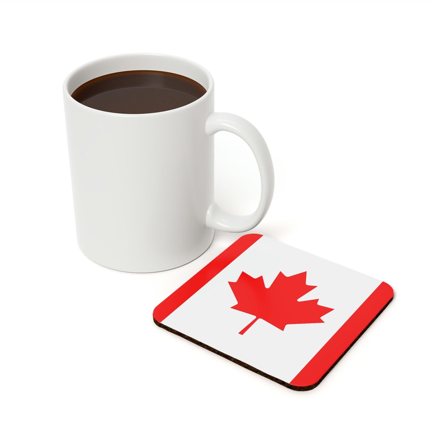 Canada Flag Flag Cork Back Coaster
