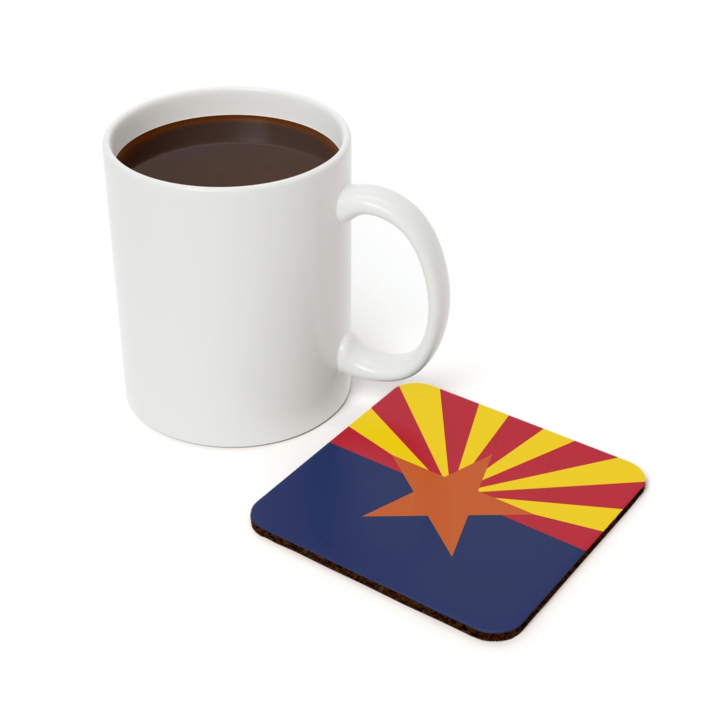 Arizona State Flag Cork Back Coaster