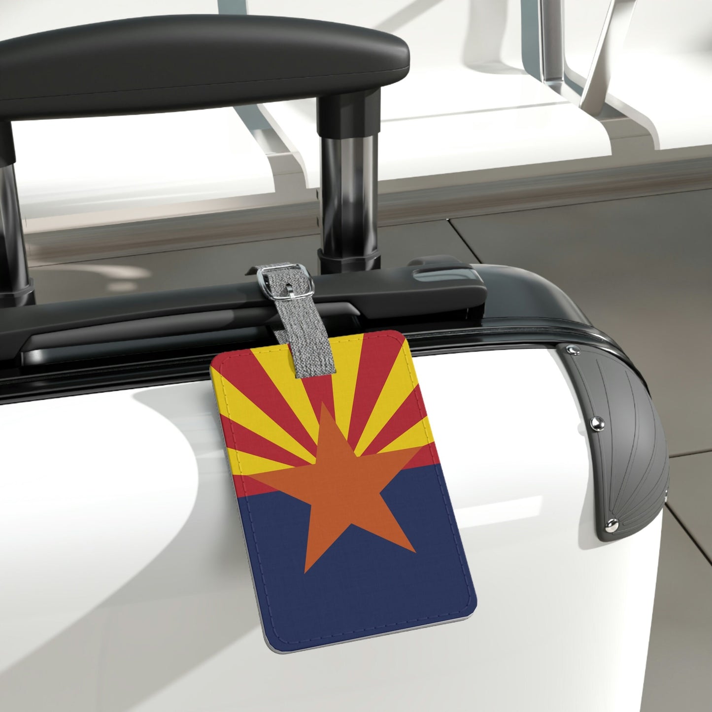 Arizona Flag Polyester Travel Luggage Tag, Rectangle
