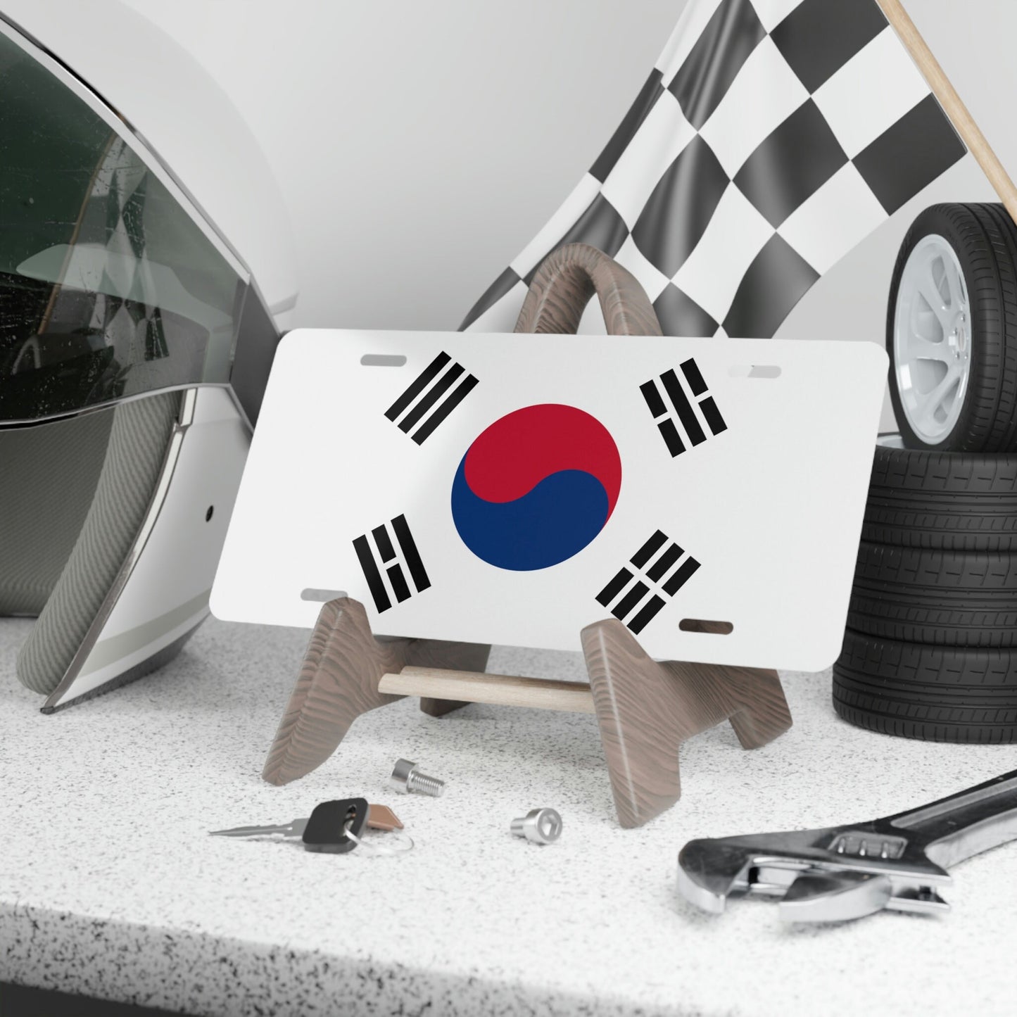 South Korea Flag Car Plate tag