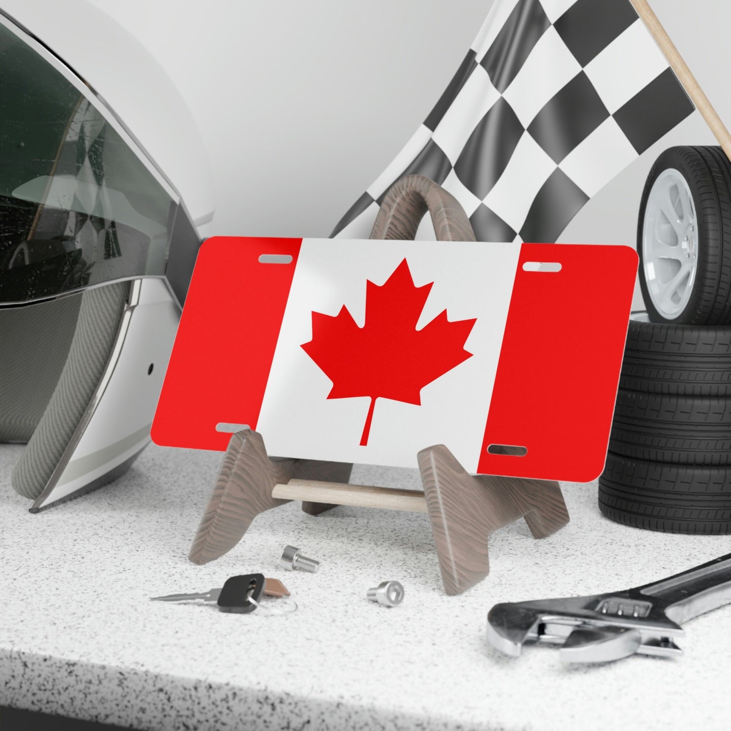Canada Flag Car custom license Plate tag