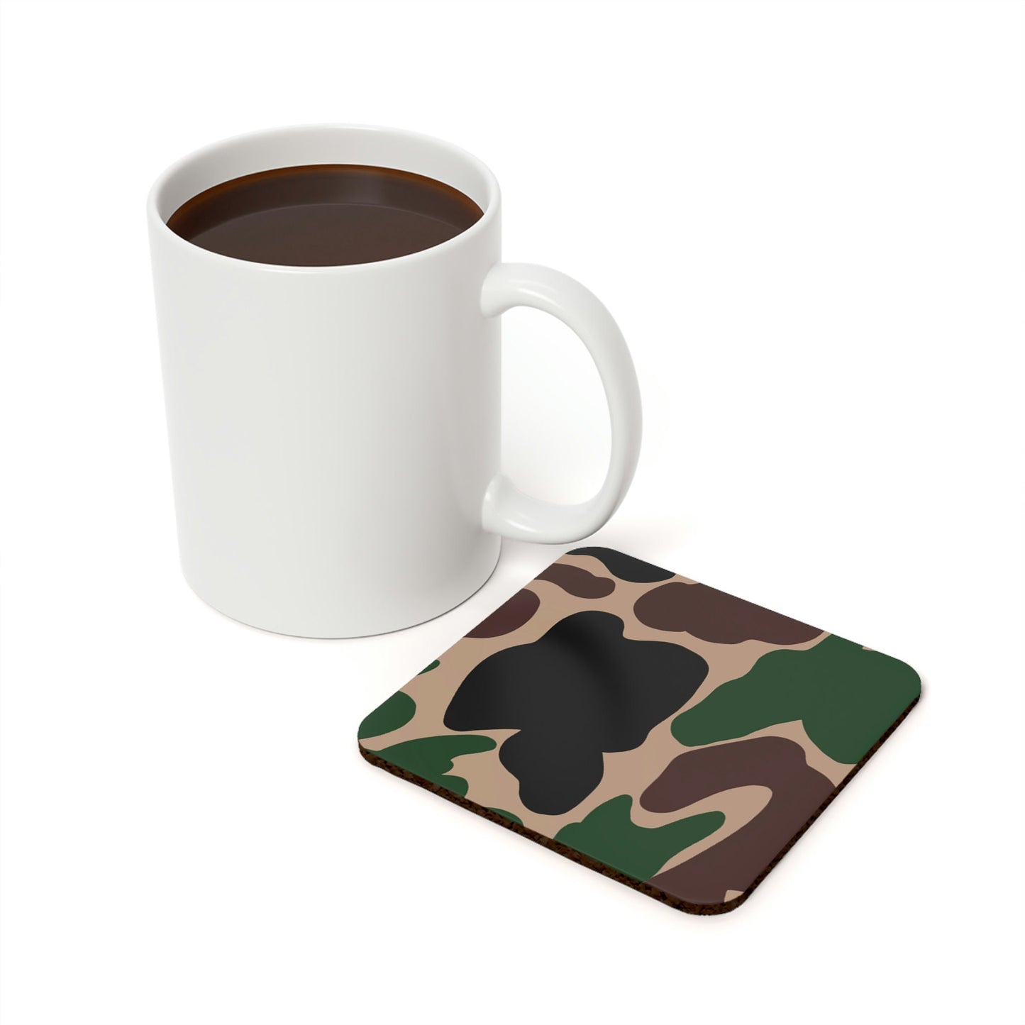 Old School Camo Cork Back Coaster