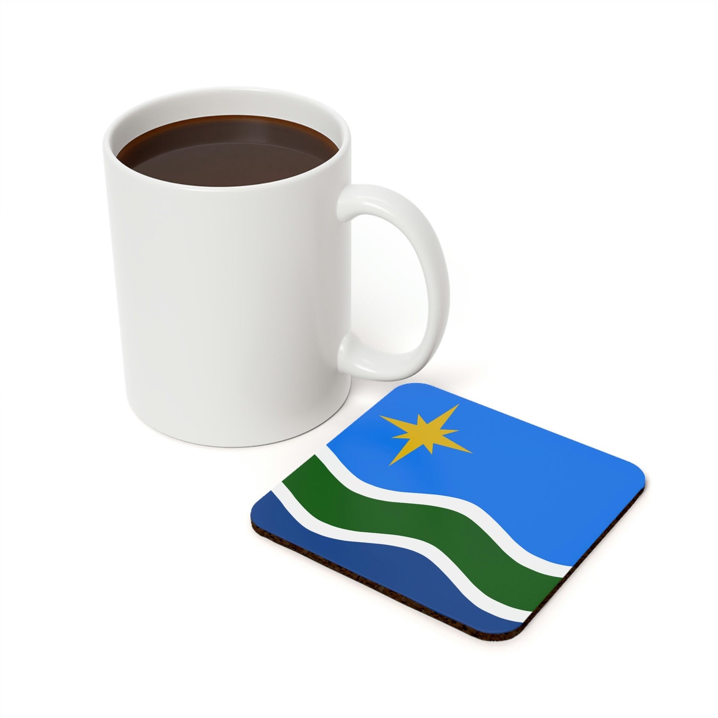 Flag of Duluth, Minnesota Cork Back Coaster