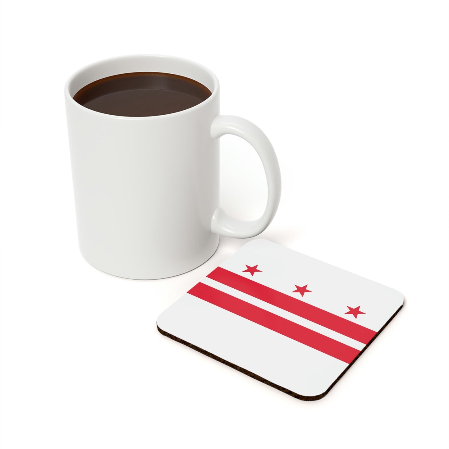 Washington DC Flag Cork Back Coaster