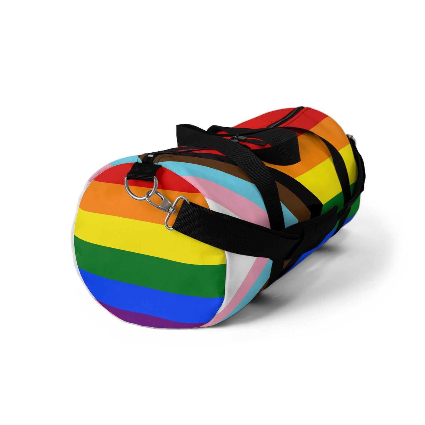 Progress Pride Rainbow Flag LGBTQ+ pride Duffel Bag