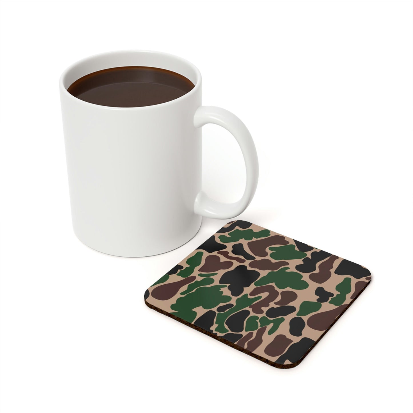 Old School Camo Flag Cork Back Coaster