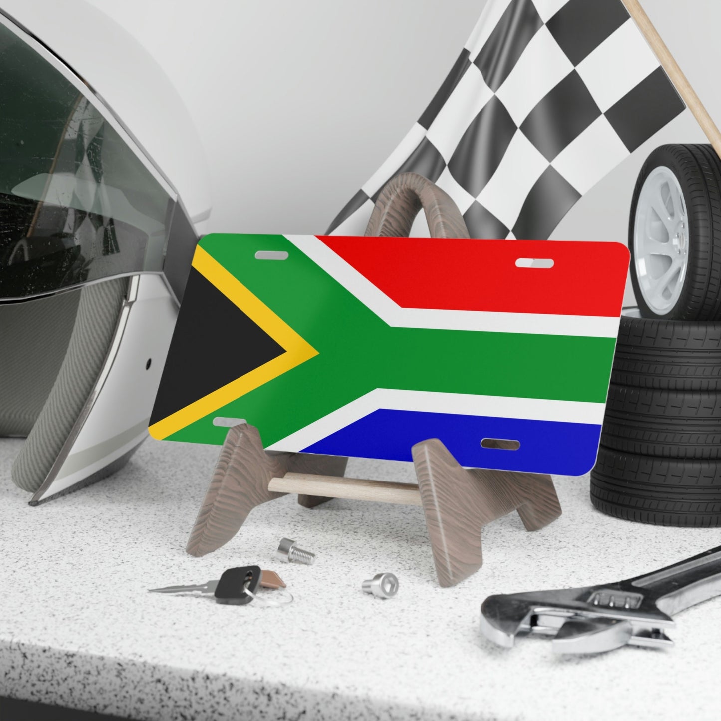 South Africa Flag Car Plate tag