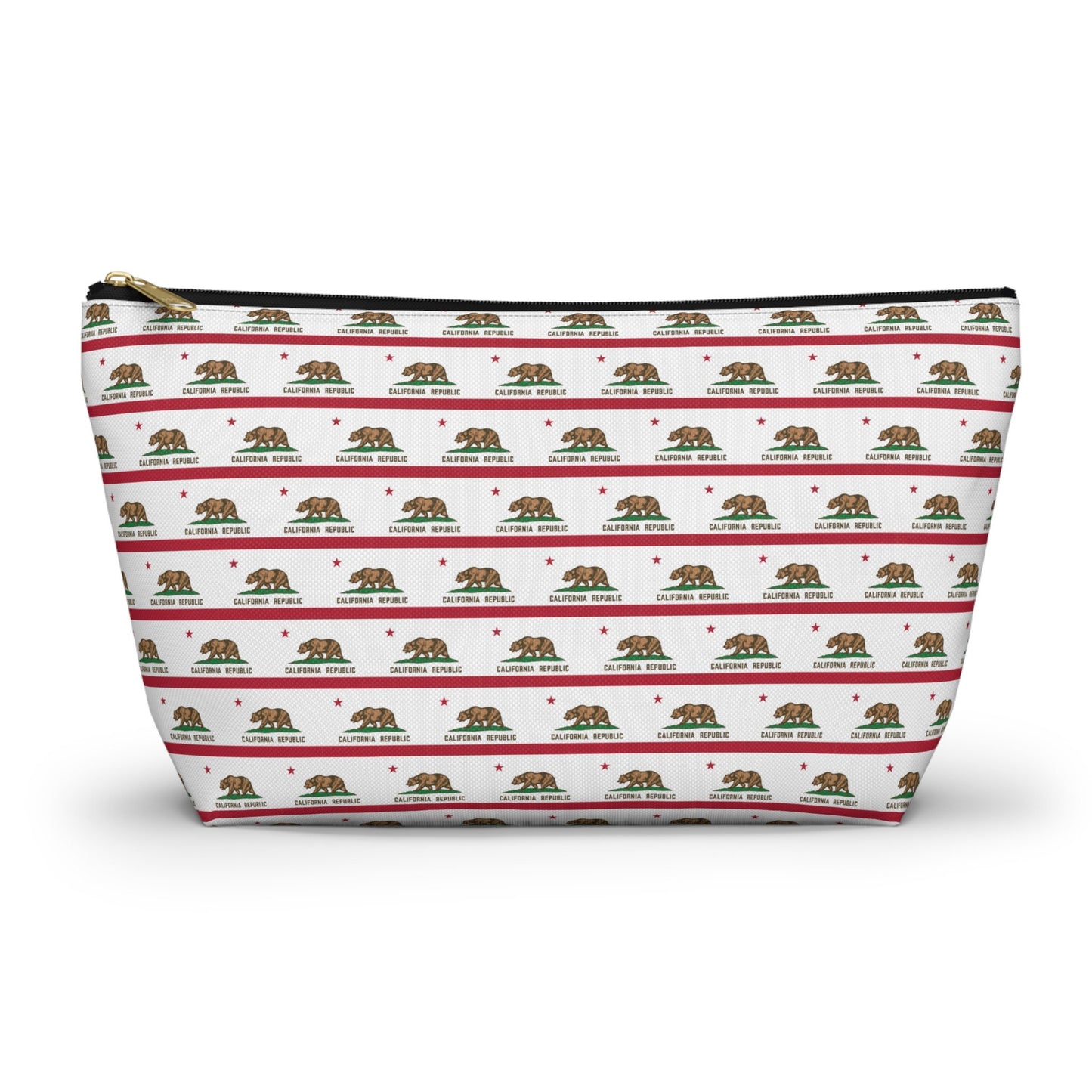 California Flag Accessory Pouch w T-bottom
