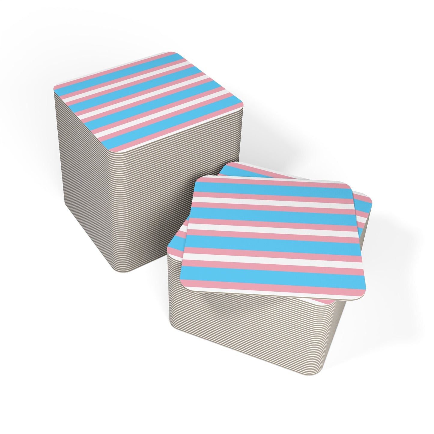 Transgender Pride Flag Coasters (50, 100 pcs)