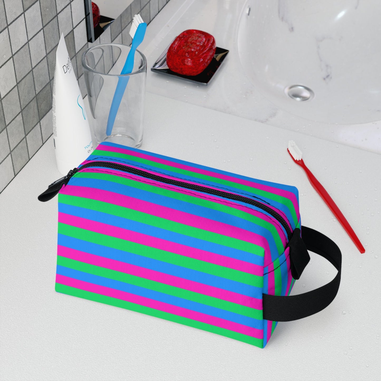 Polysexual Pride Flag Toiletry Bag