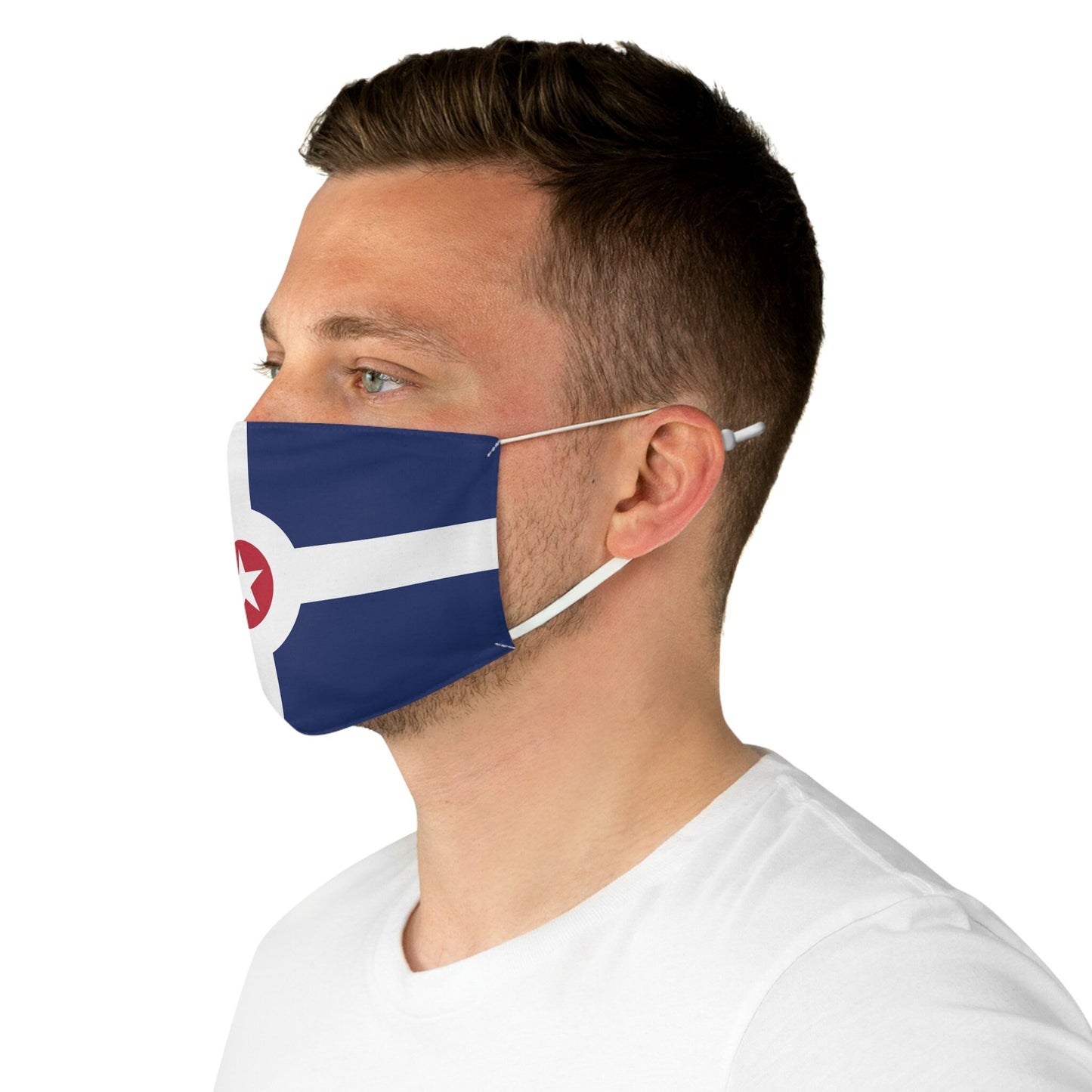 Indianapolis Indiana City Flag Fabric Face Mask