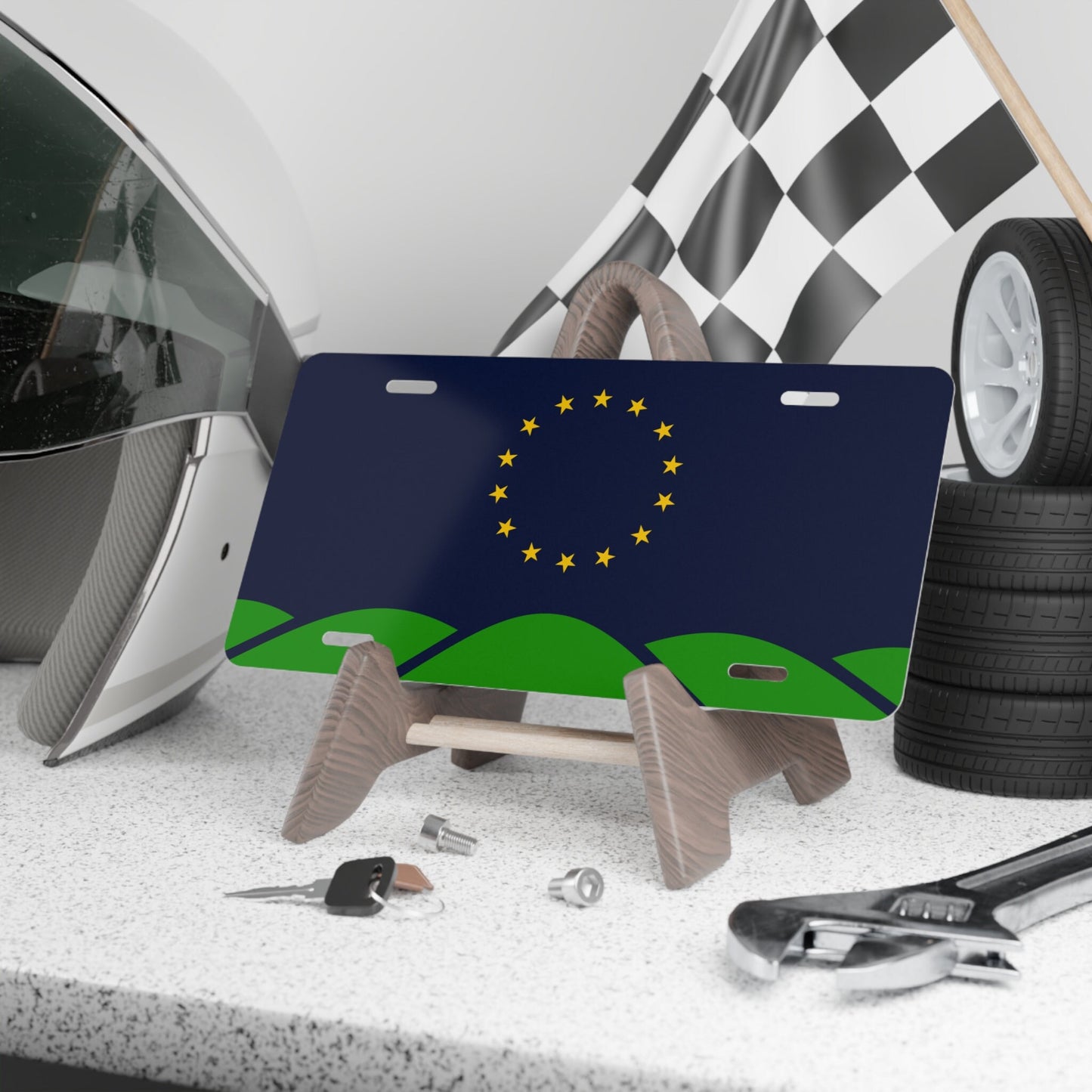 Montpelier Vermont Flag Car custom license Plate tag