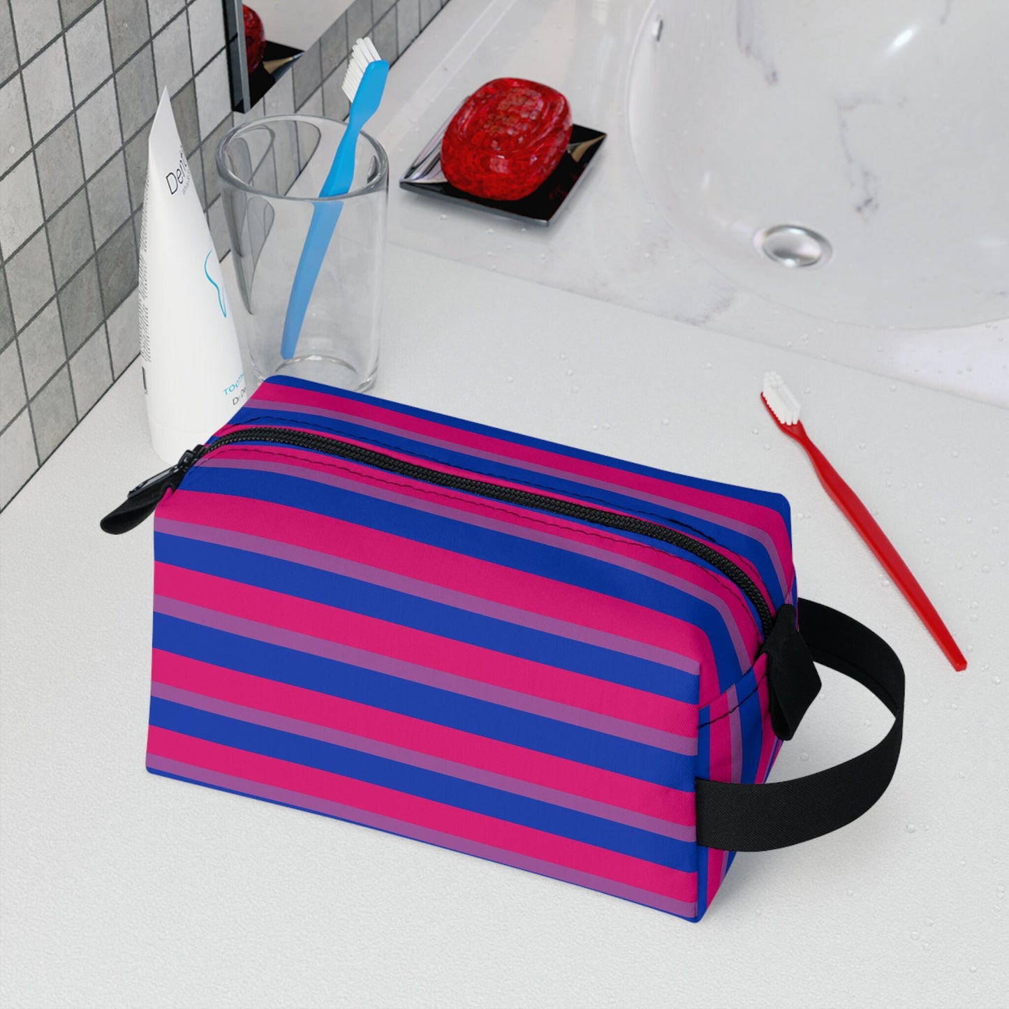Bisexual Pride Flag Toiletry Bag