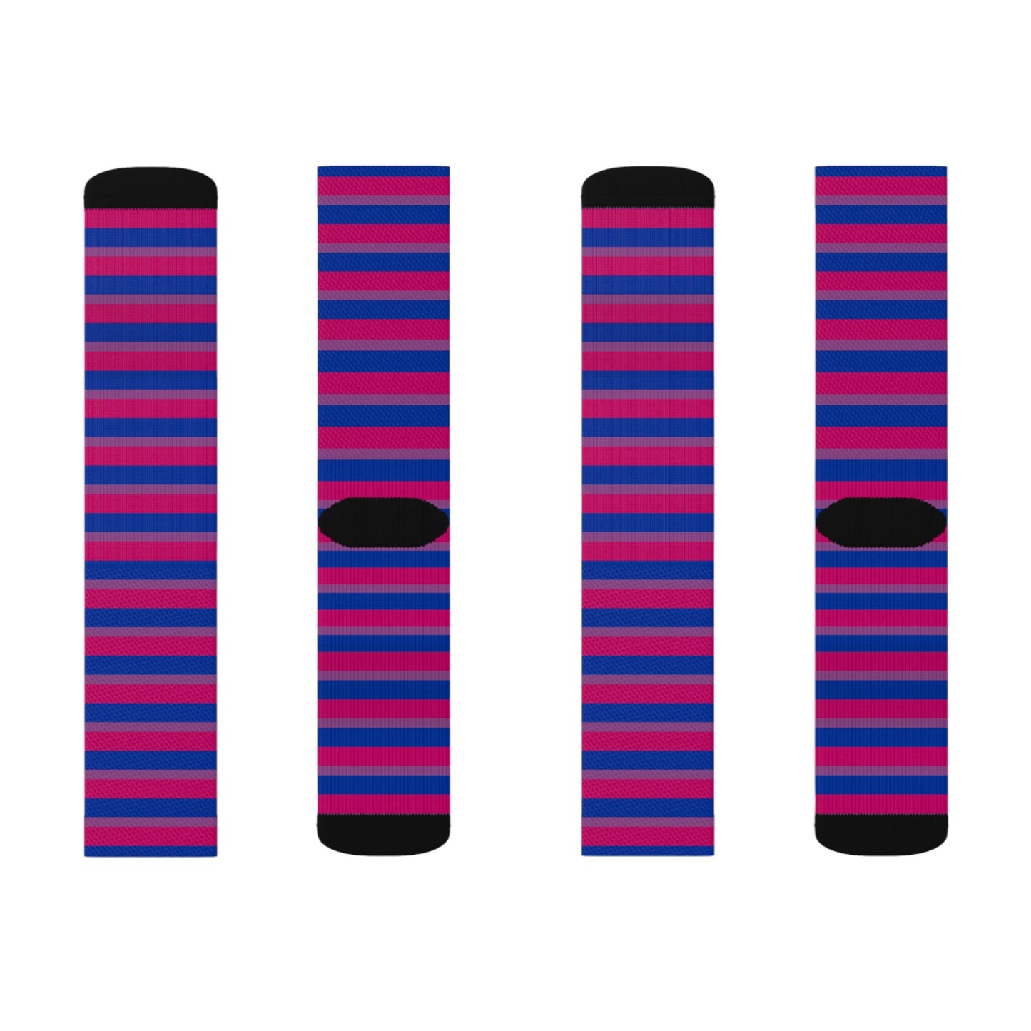 Bisexual Pride Flag Stripes Sublimation Socks