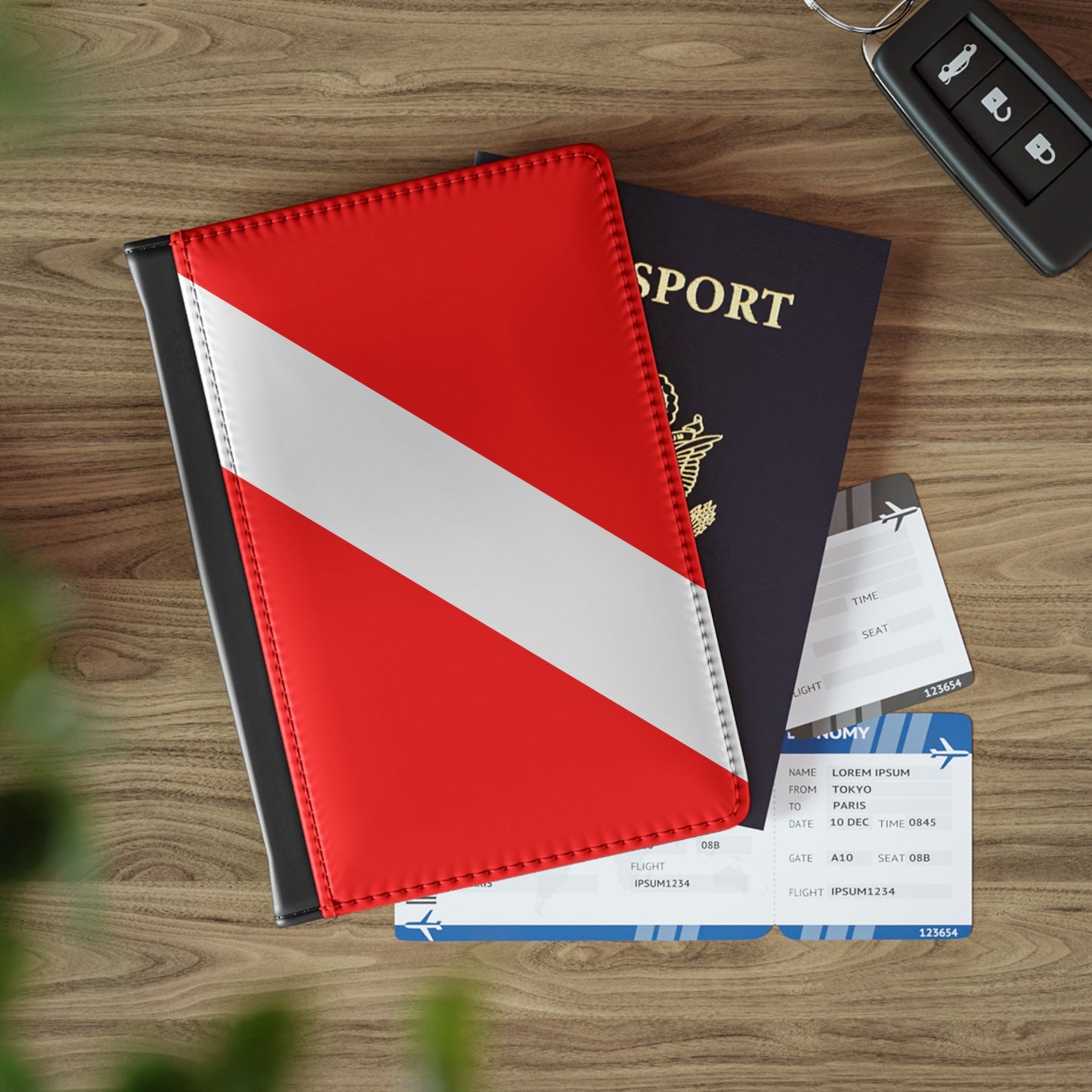 Scuba Diver Down Flag Passport Cover