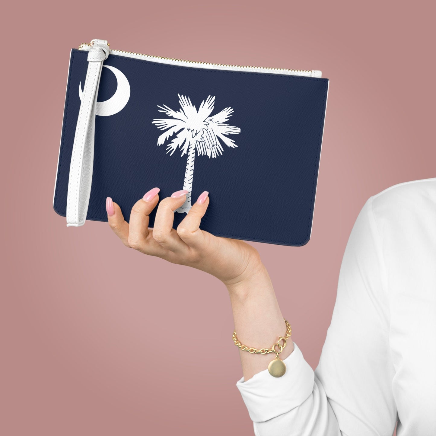 South Carolina Palmetto Moon and Tree Flag Clutch Bag