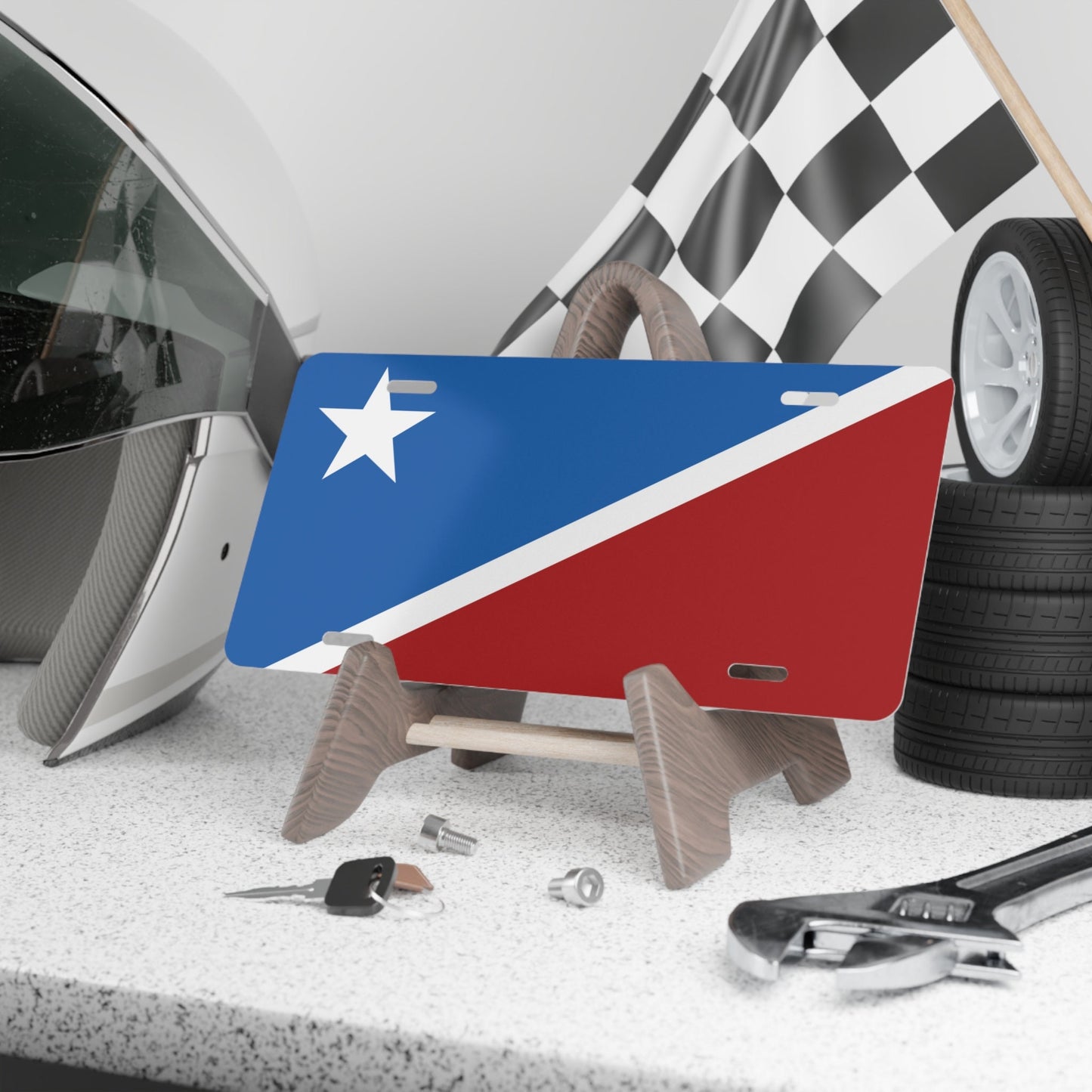 Austin Texas Flag Car Plate tag