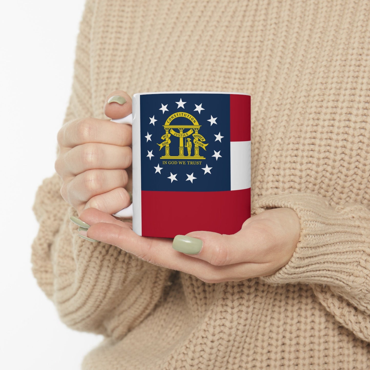 State of Georgia Flag Ceramic coffee Mug 11oz