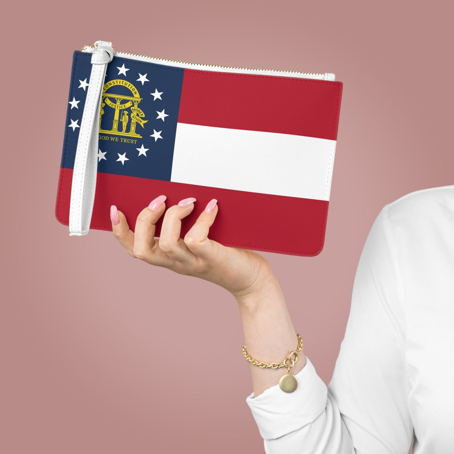 State of Georgia Flag Clutch Bag