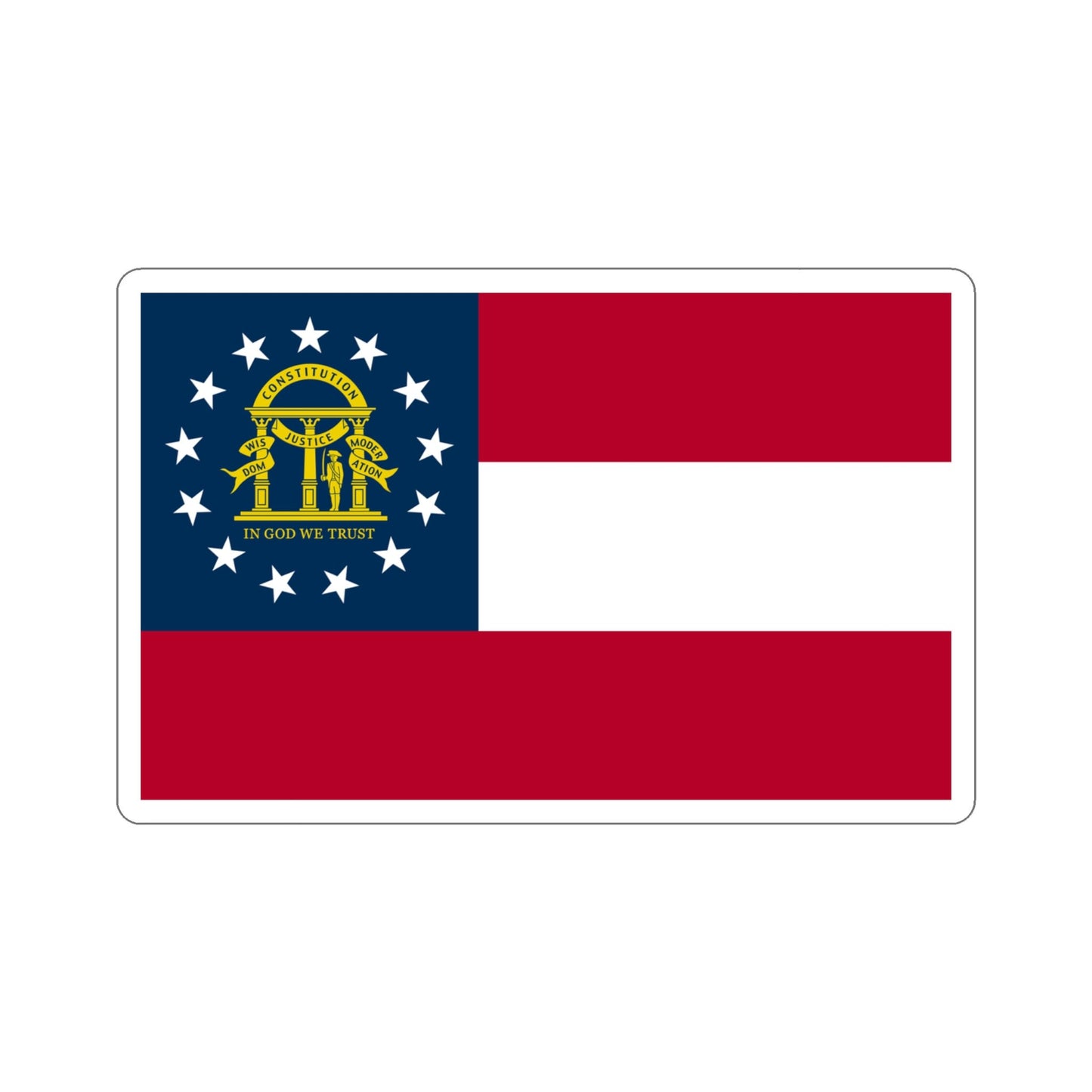 State of Georgia Flag Stickers