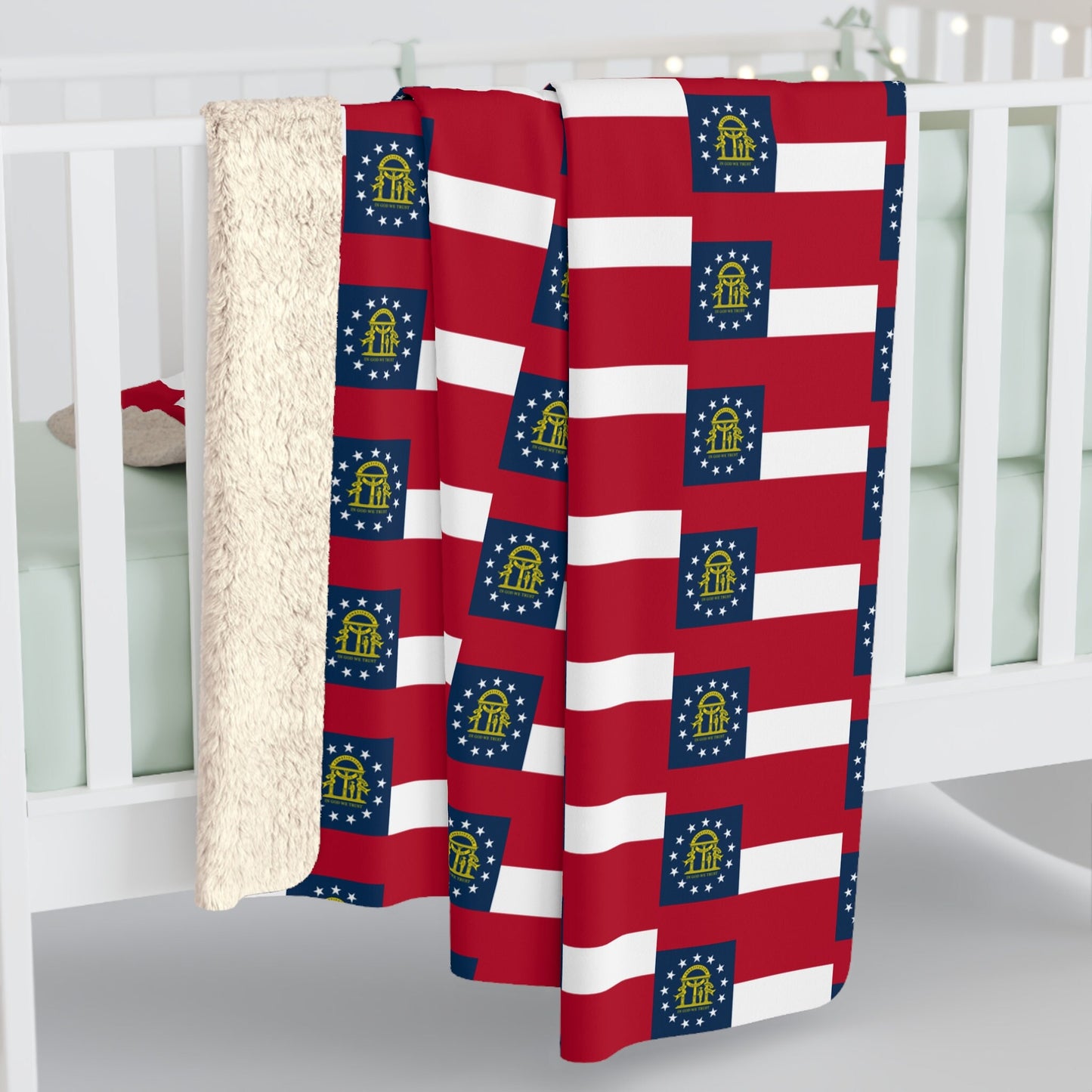 State of GeorgiaFlag Sherpa Fleece Blanket