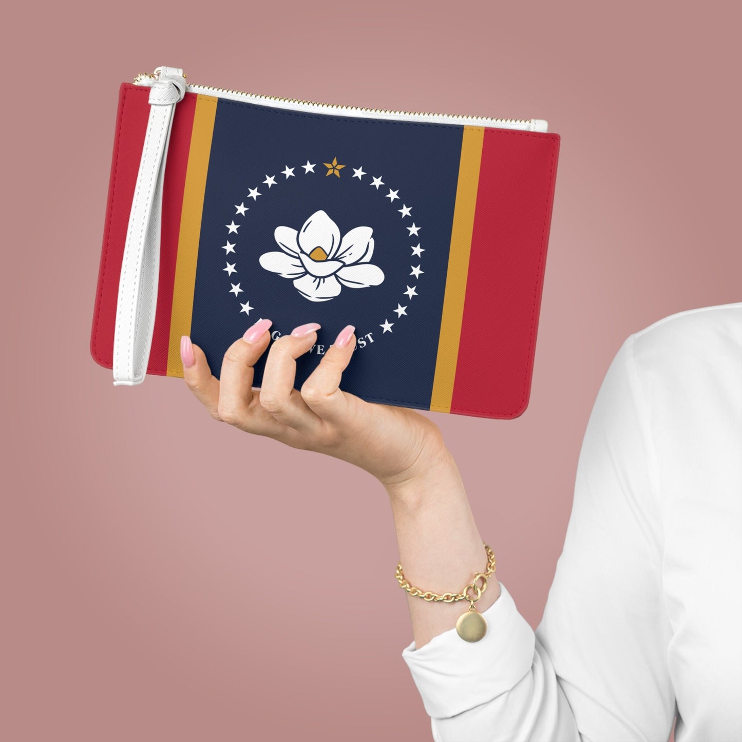 Mississippi Flag Clutch Bag, care package gift, housewarming gift