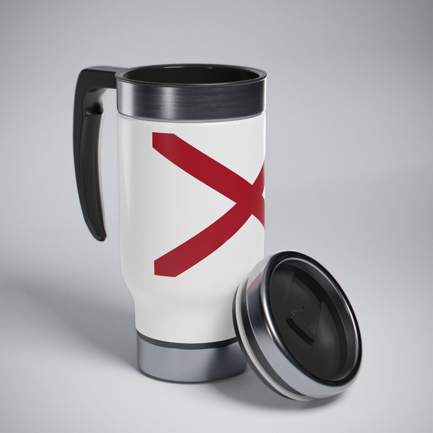 Alabama Flag Stainless Steel Travel Mug with Handle, 14oz