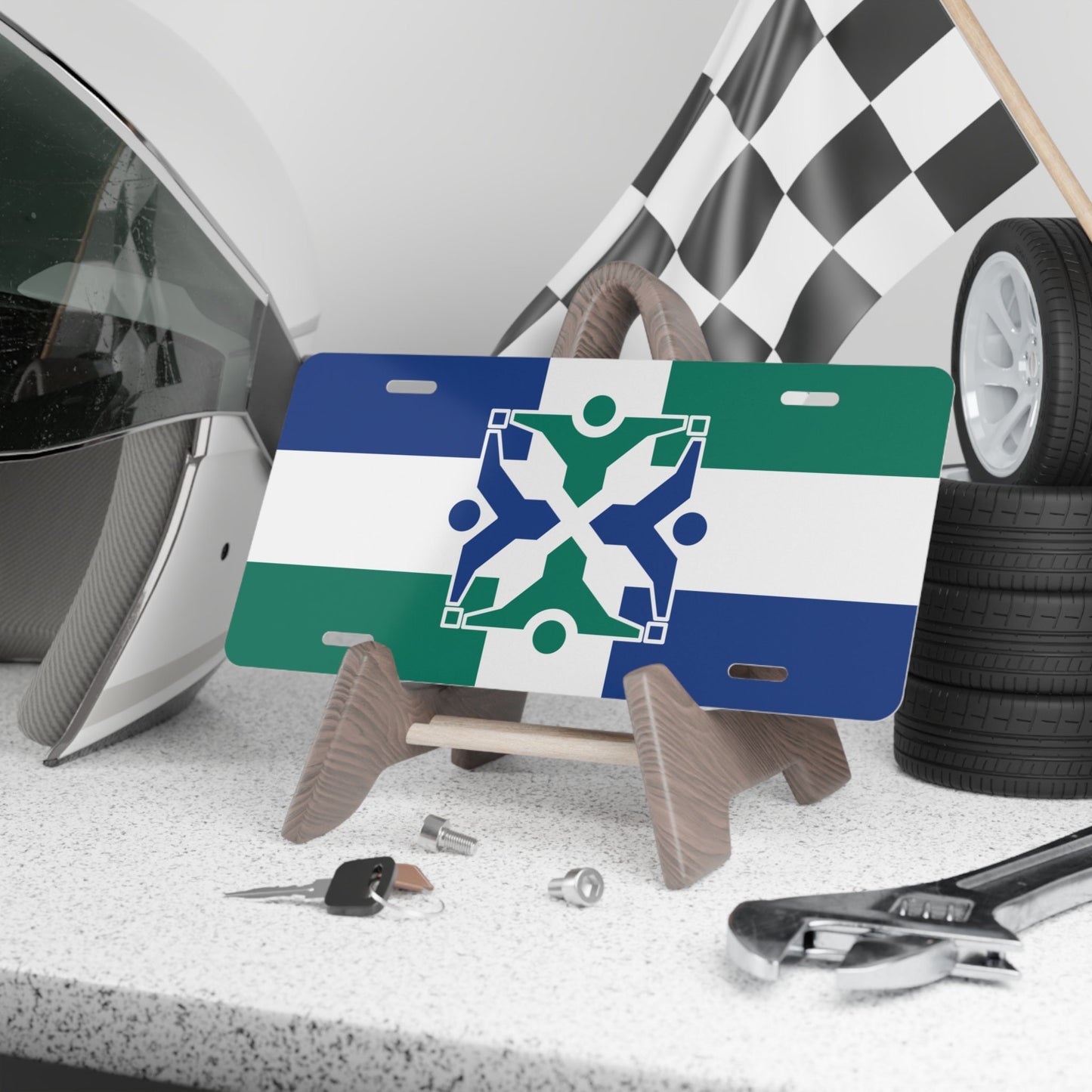 Columbia Missouri city Flag Car Plate tag