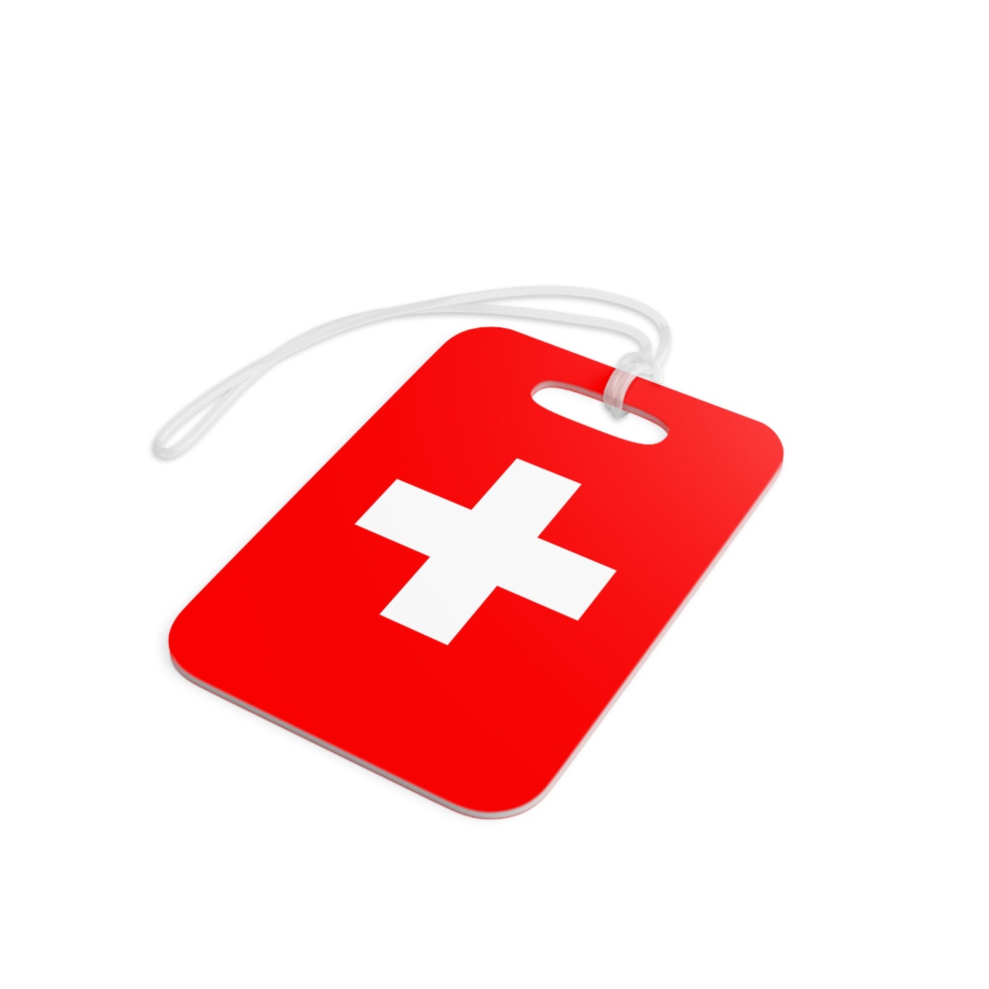 Switzerland Flag Luggage Tag, Great travel gift, airport tag or school bag tag