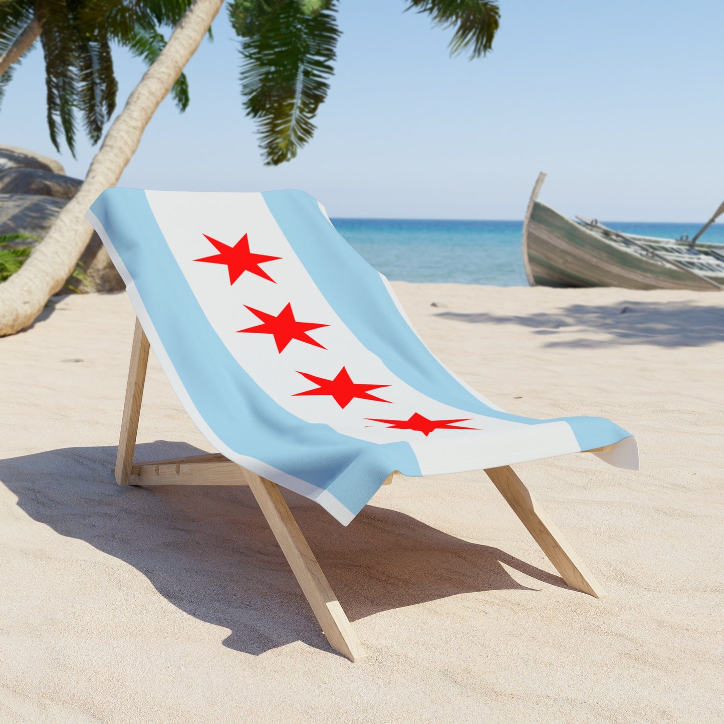 Chicago Flag Beach Towel