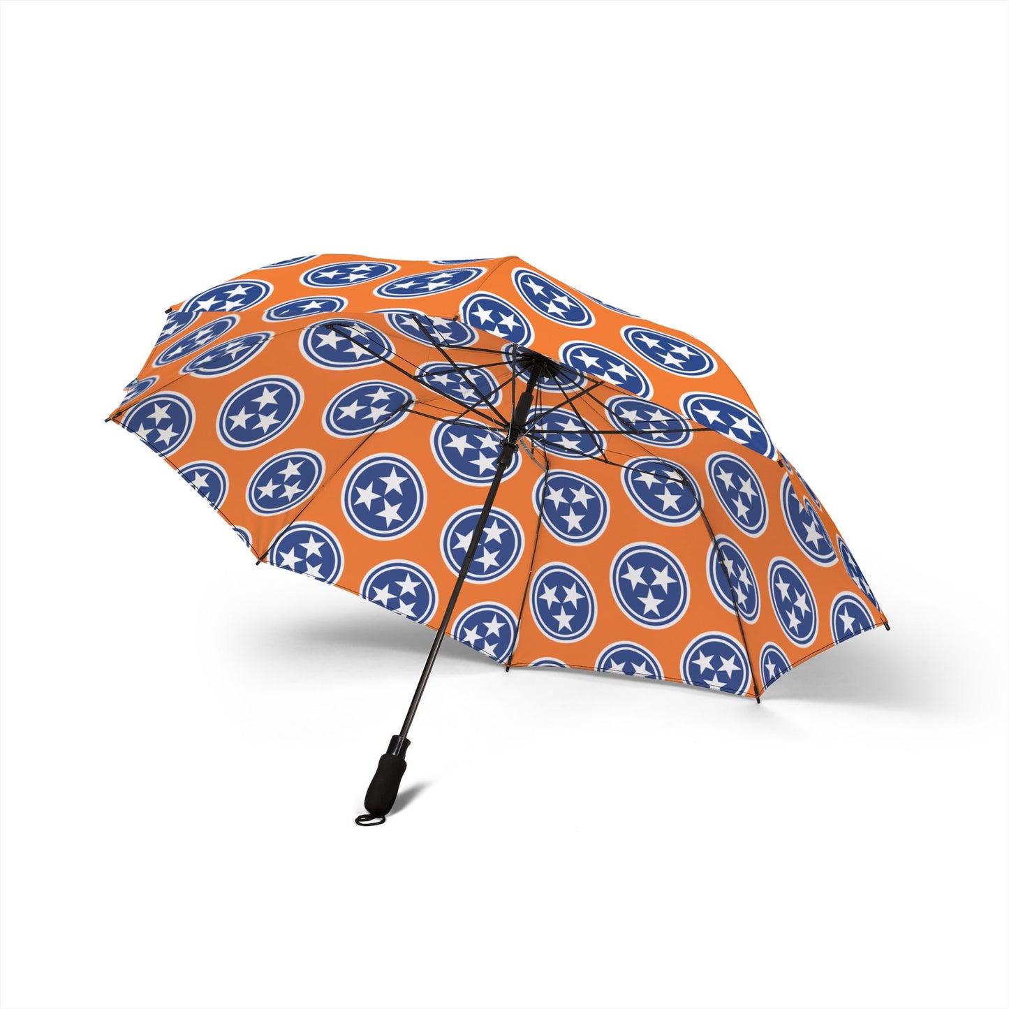Tri Star orange  Tennessee Foldable Umbrella - Tri Star Tennessee State Flag Pattern - Travel Gift for Rainy Days