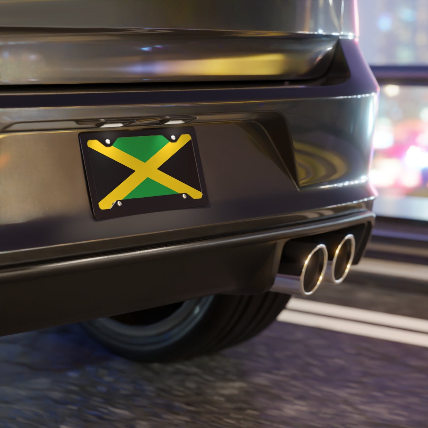 Car Plate Tag - Jamaican Flag