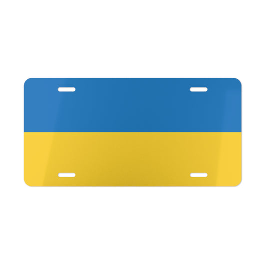 License Plate Ukraine Flag car tag