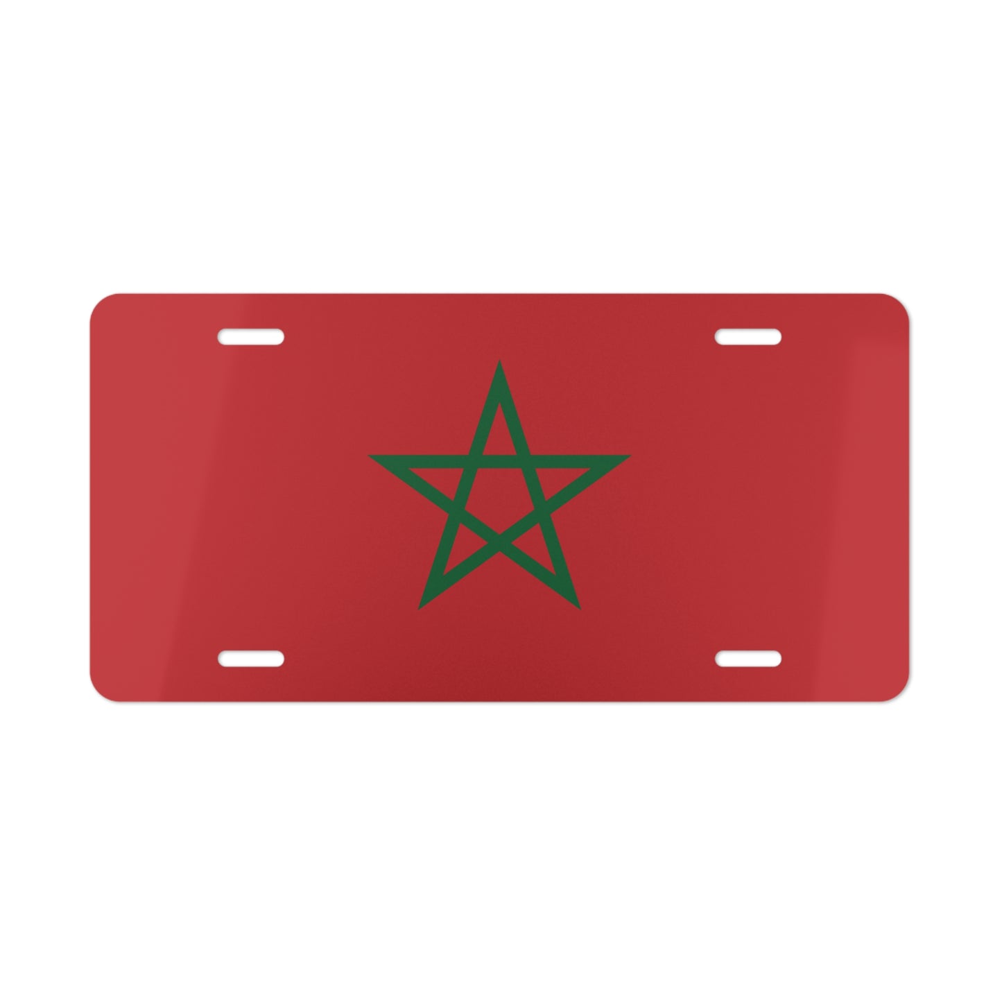 Morocco Flag License Car Plate Tag