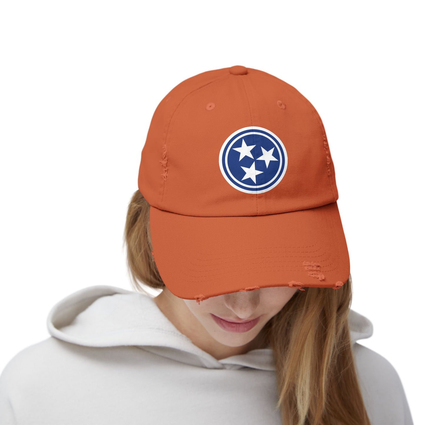 Distressed Cap Tennessee Tri Star Hat