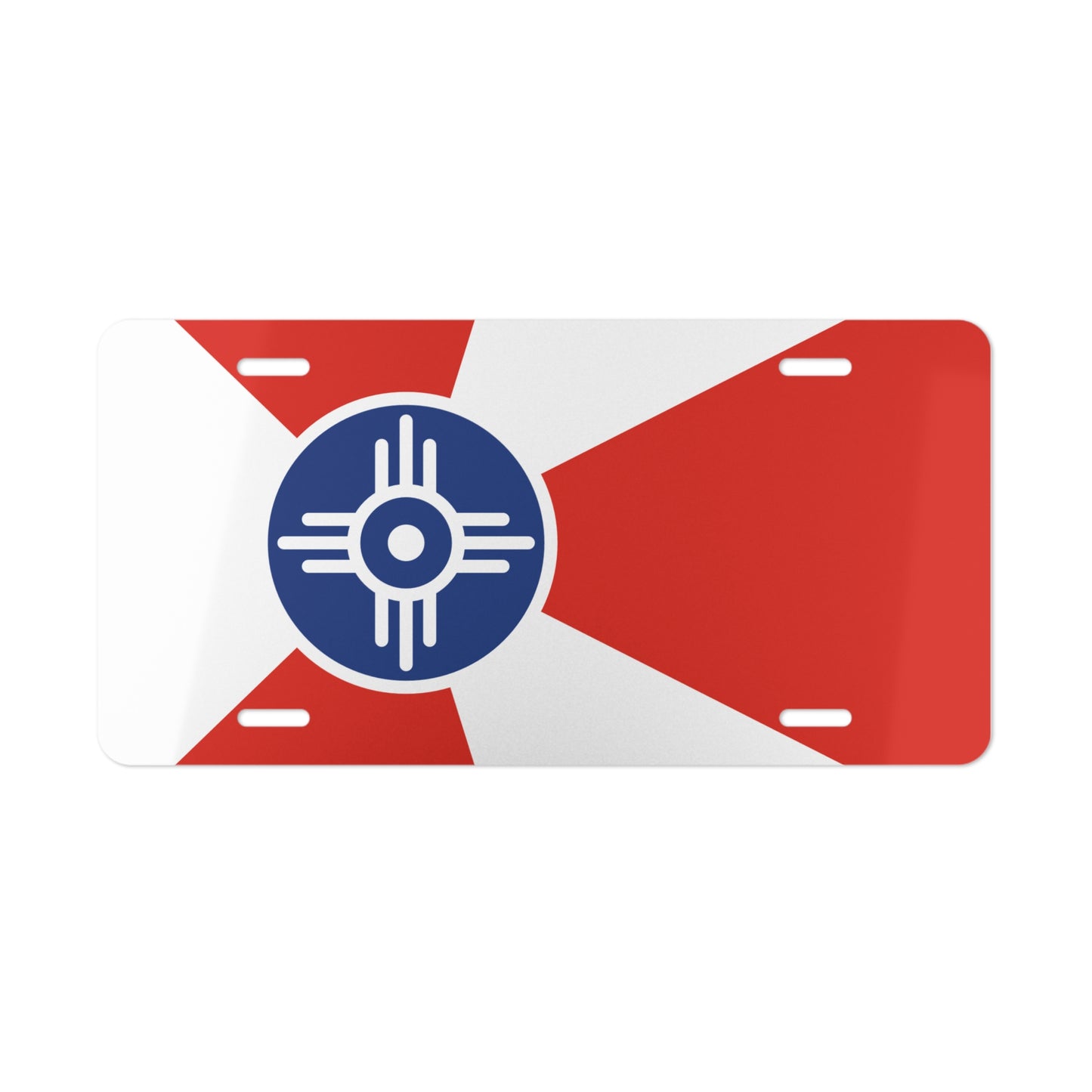 Vanity Plate - Wichita Kansas Flag Car Plate Tag