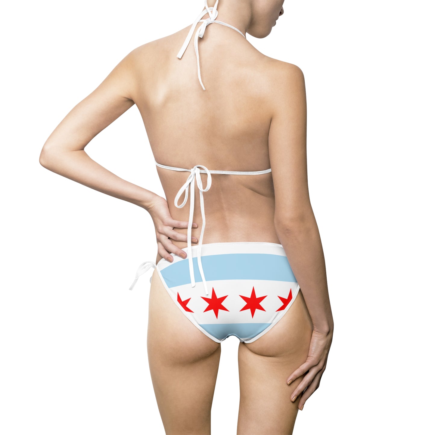 Chicago Flag Bikini Swimsuit for Women