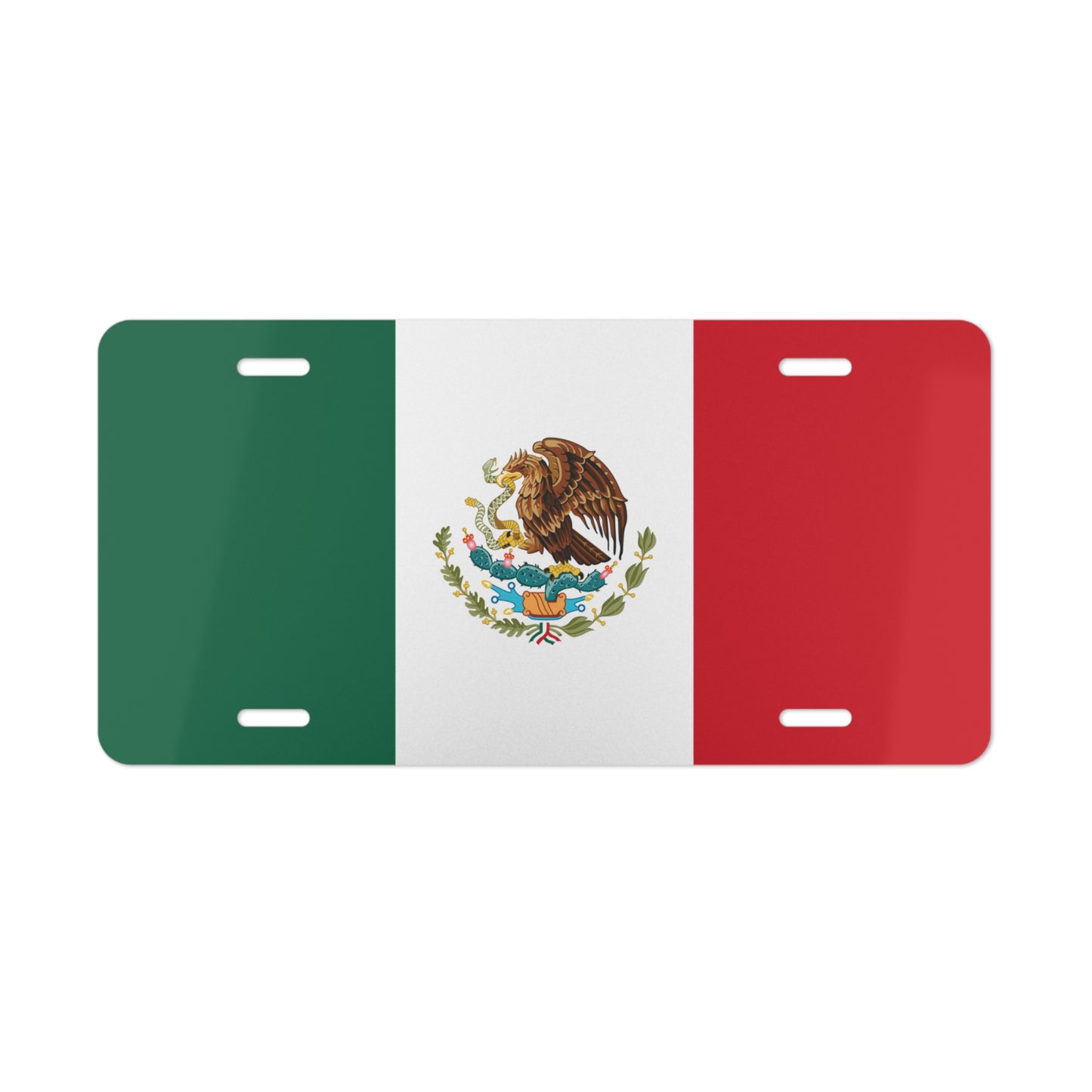 Car Plate Tag - Mexico Flag Design