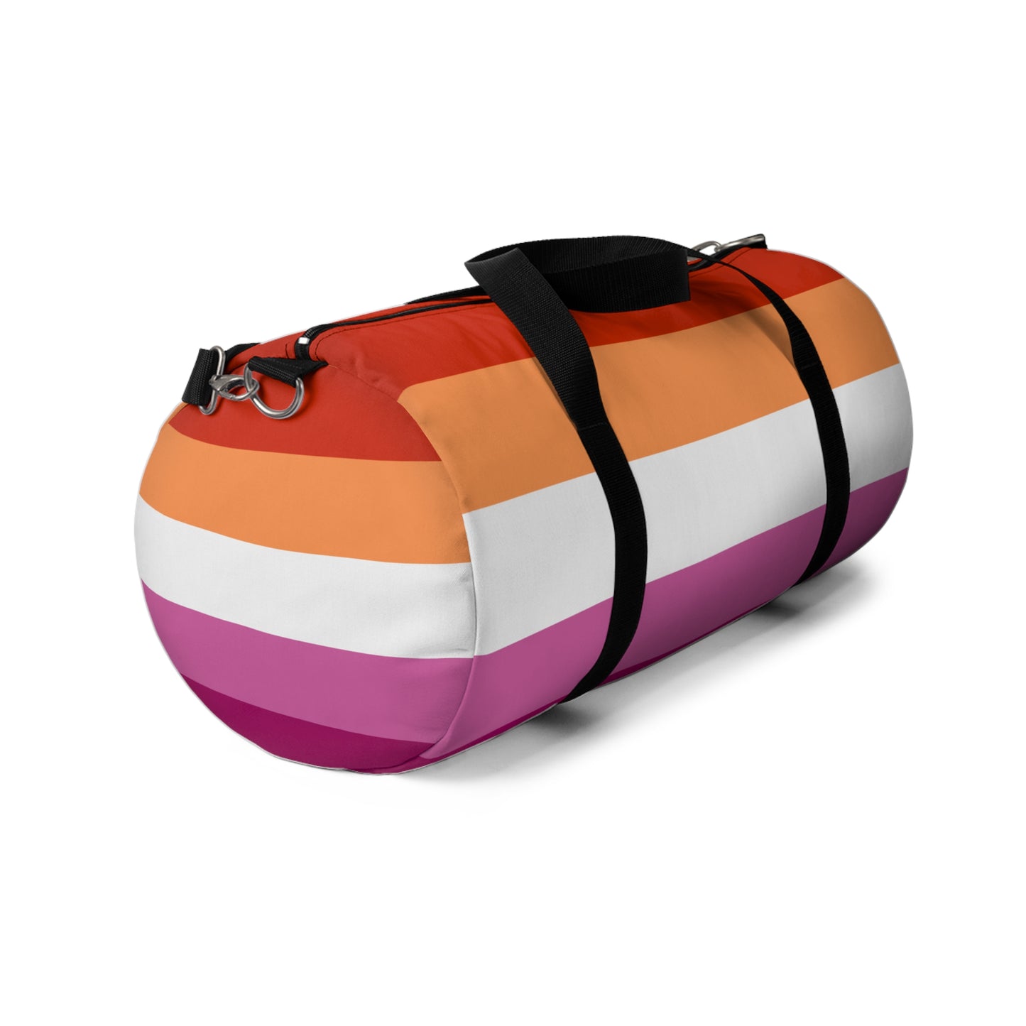 Canvas Duffel Bag with Lesbian Flag Design