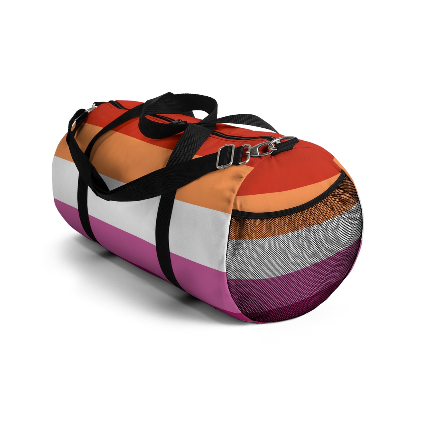 Canvas Duffel Bag with Lesbian Flag Design