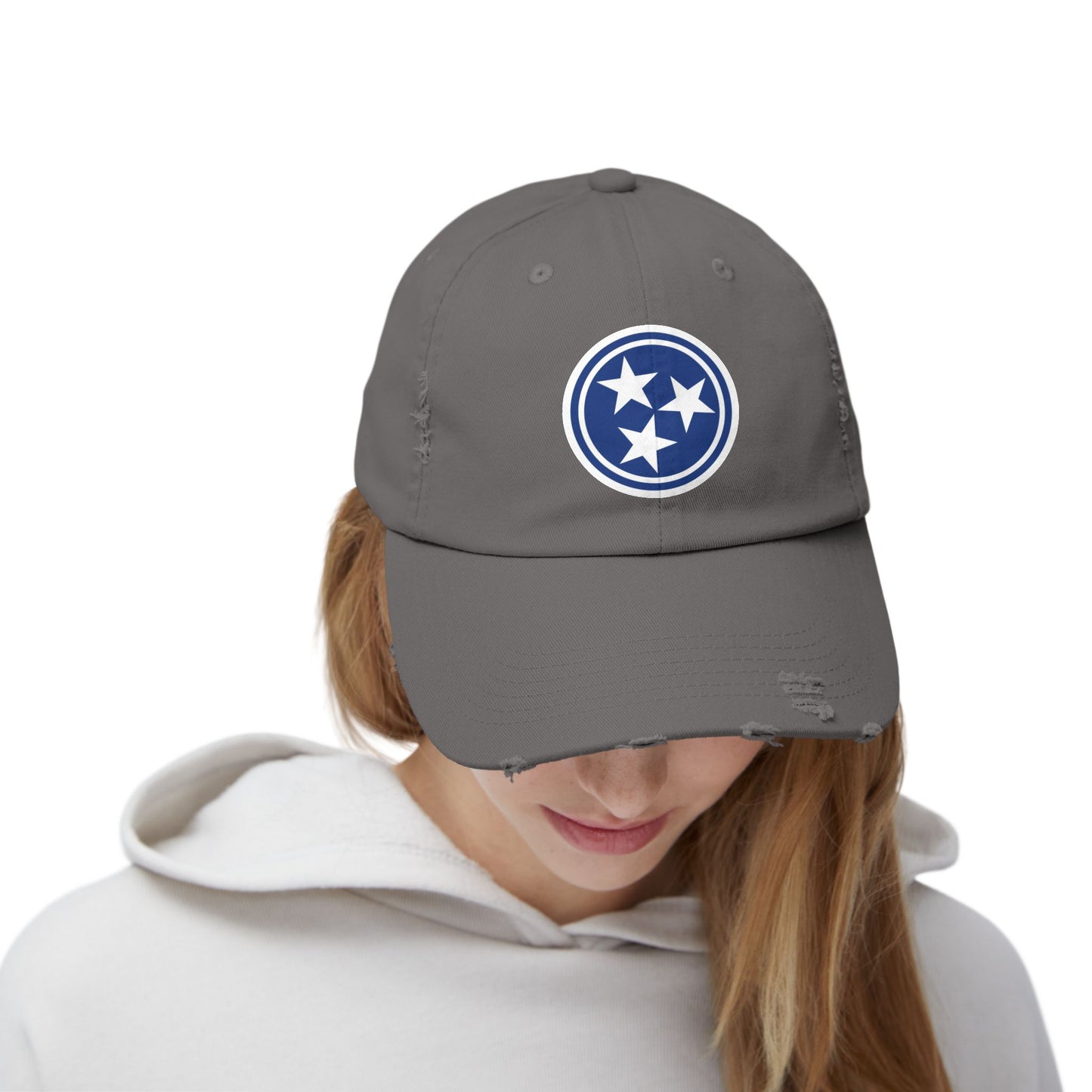 Distressed Cap Tennessee Tri Star Hat