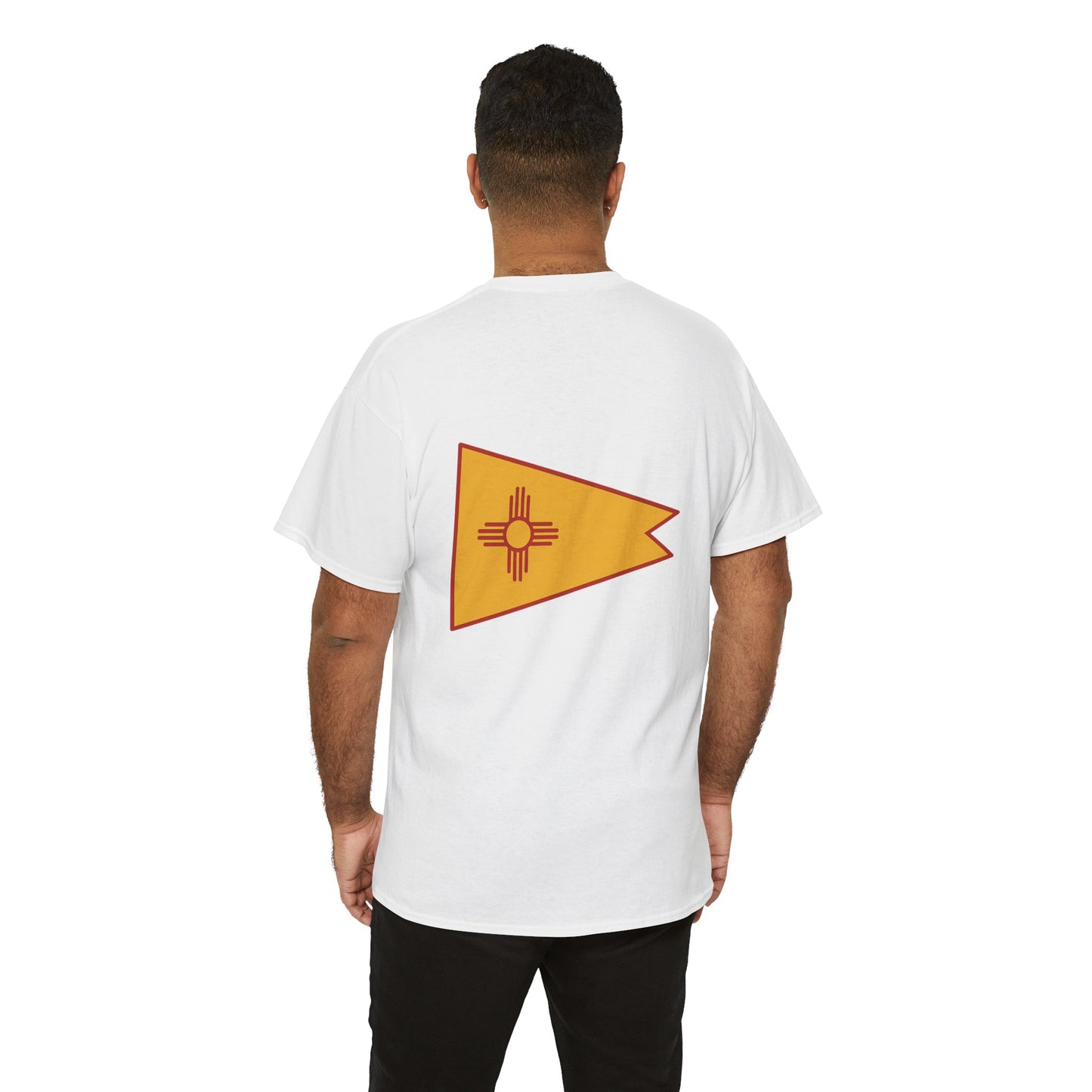 New Mexico Flag Inspired Unisex Heavy Cotton Tee, Casual T-Shirt, Gift for Travelers, Summer Outfit, Custom Graphic Tee