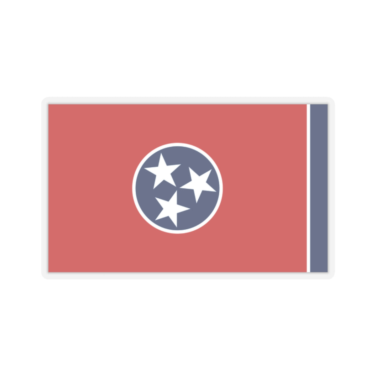 Tennessee Tri Star State Flag Sticker