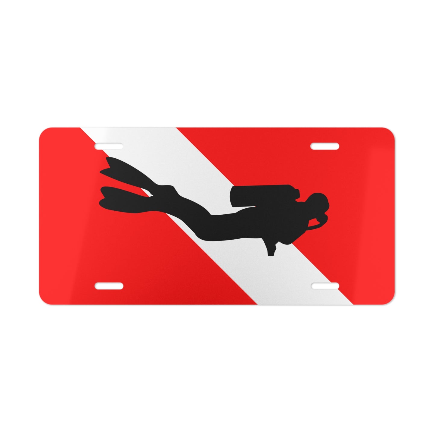 License Plate - Diver Down Scuba Diver Flag