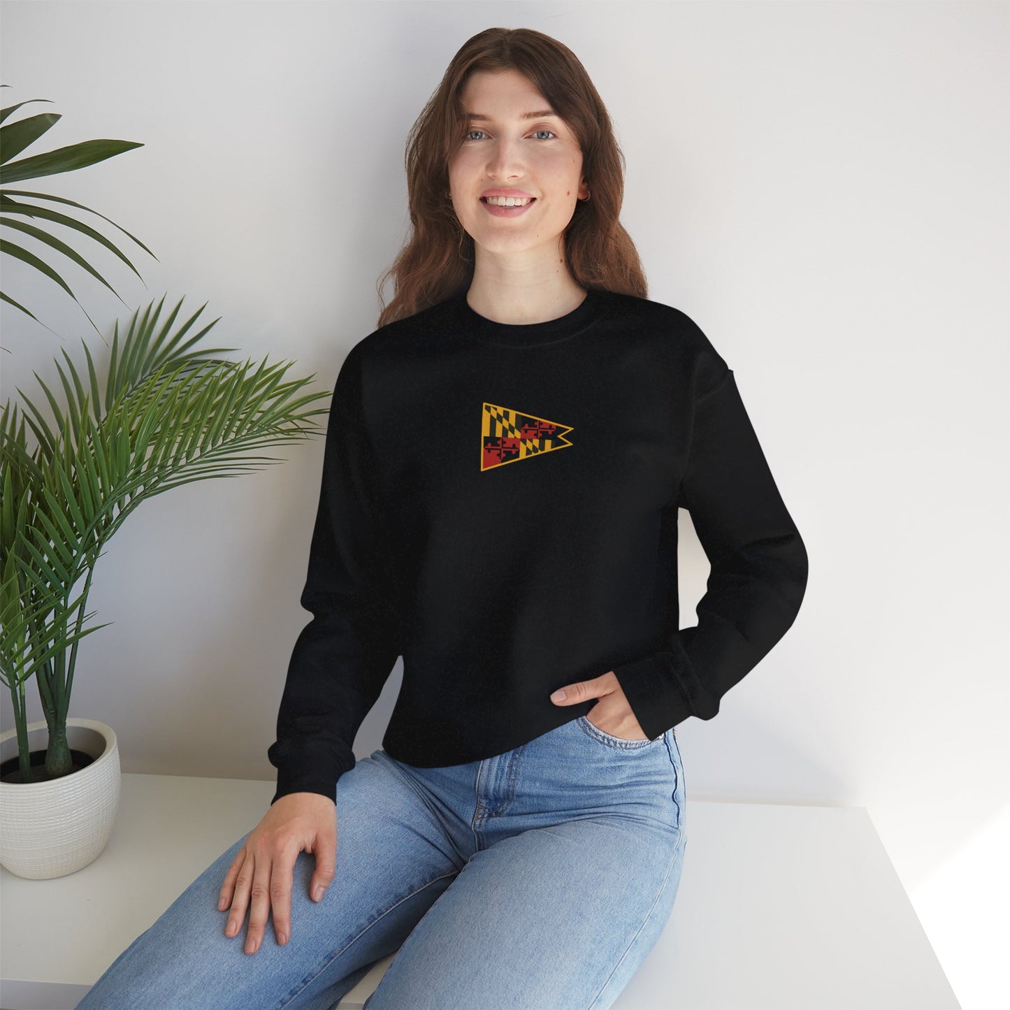 Maryland Flag Crewneck Sweatshirt - Cozy Unisex Heavy Blend
