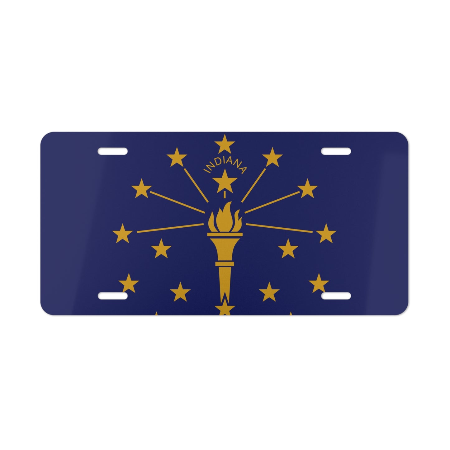 Car Plate Tag - Indiana State Flag