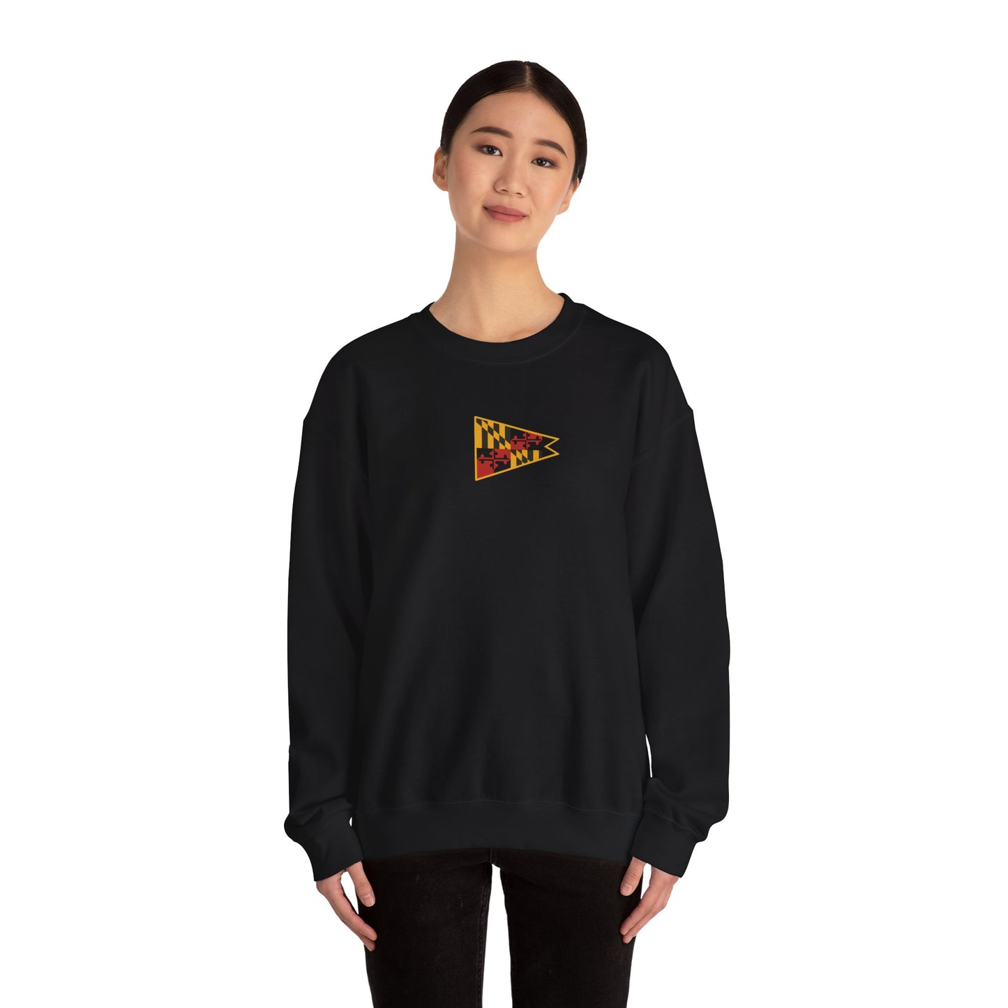 Maryland Flag Crewneck Sweatshirt - Cozy Unisex Heavy Blend