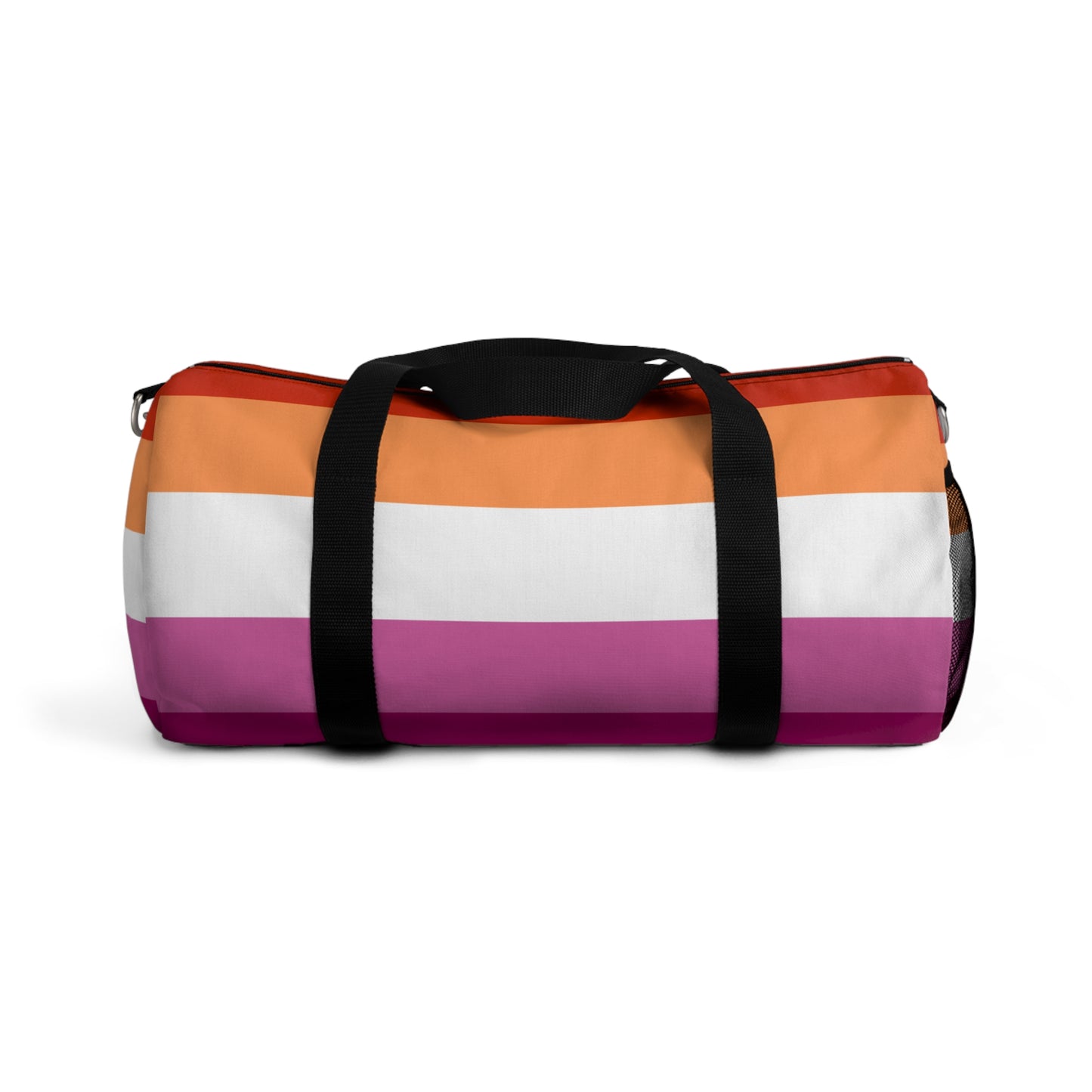 Canvas Duffel Bag with Lesbian Flag Design